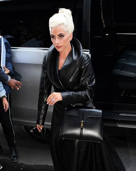 lady gaga new celine bag|Lady Gaga Debuts Hedi Slimane's First Celine Bag in Paris.